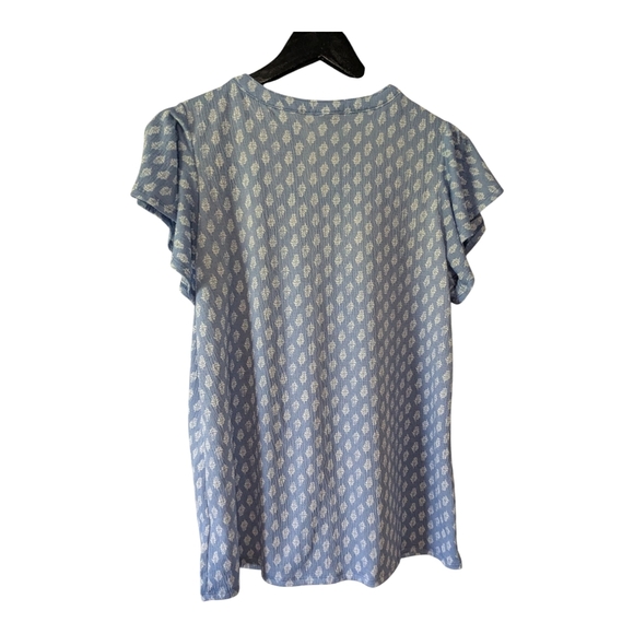 Blue and White mySTYLE Blouse/Top. Size M. - Picture 3 of 6